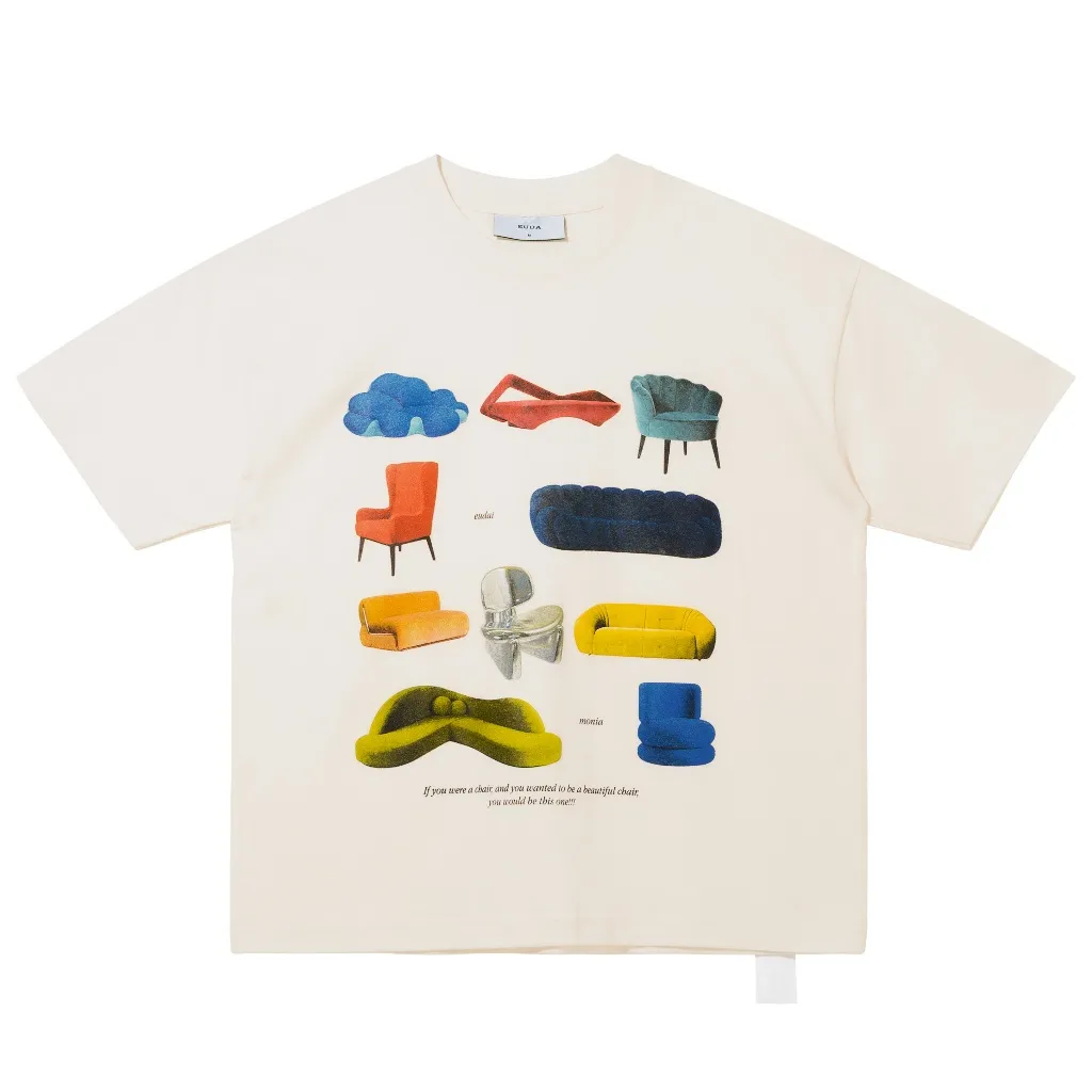 Eudaimonia Chair Sugar Swizzle Boxy Oversized T Shirt
