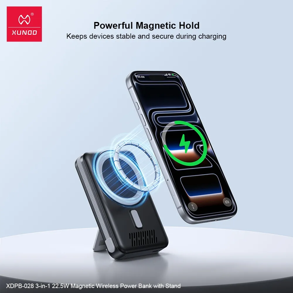 XUNDD Wireless Power Bank Magnetic PowerBank Magsafe 22.5W Fast Charging Type C PD QC 10000mAh XDCH-047