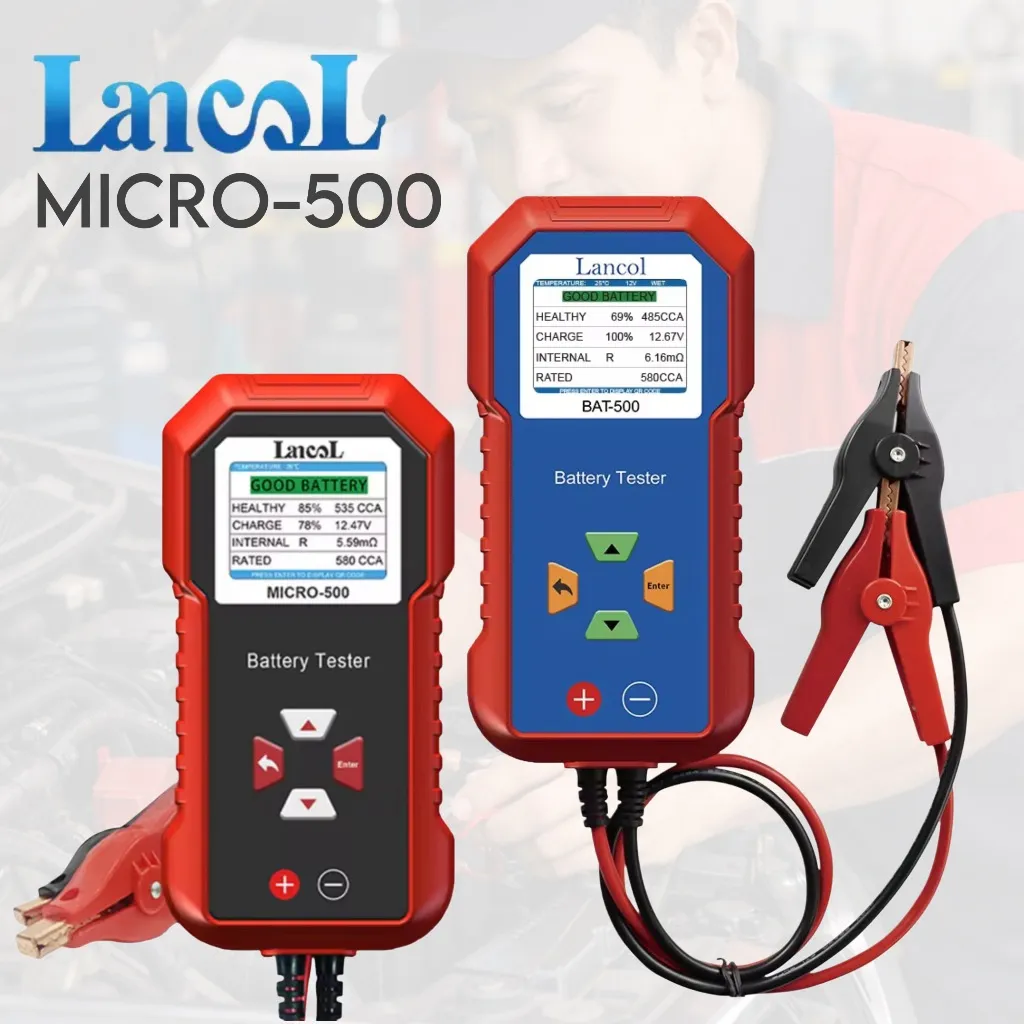 LANCOL MICRO 500 12-24V Alat Test Aki Battery Tester Accu Mobil Motor Digital Original