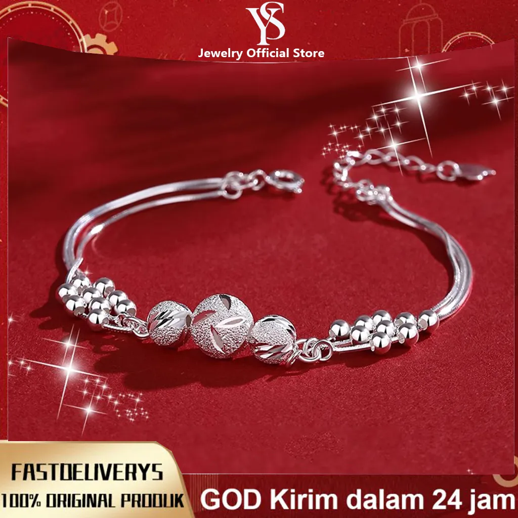 YSJEWELRY Gelang Three Lives Gelang Perak Gelang Perak Gelang Anti Noda Gelang Fashion Gelang Ringan Nyaman