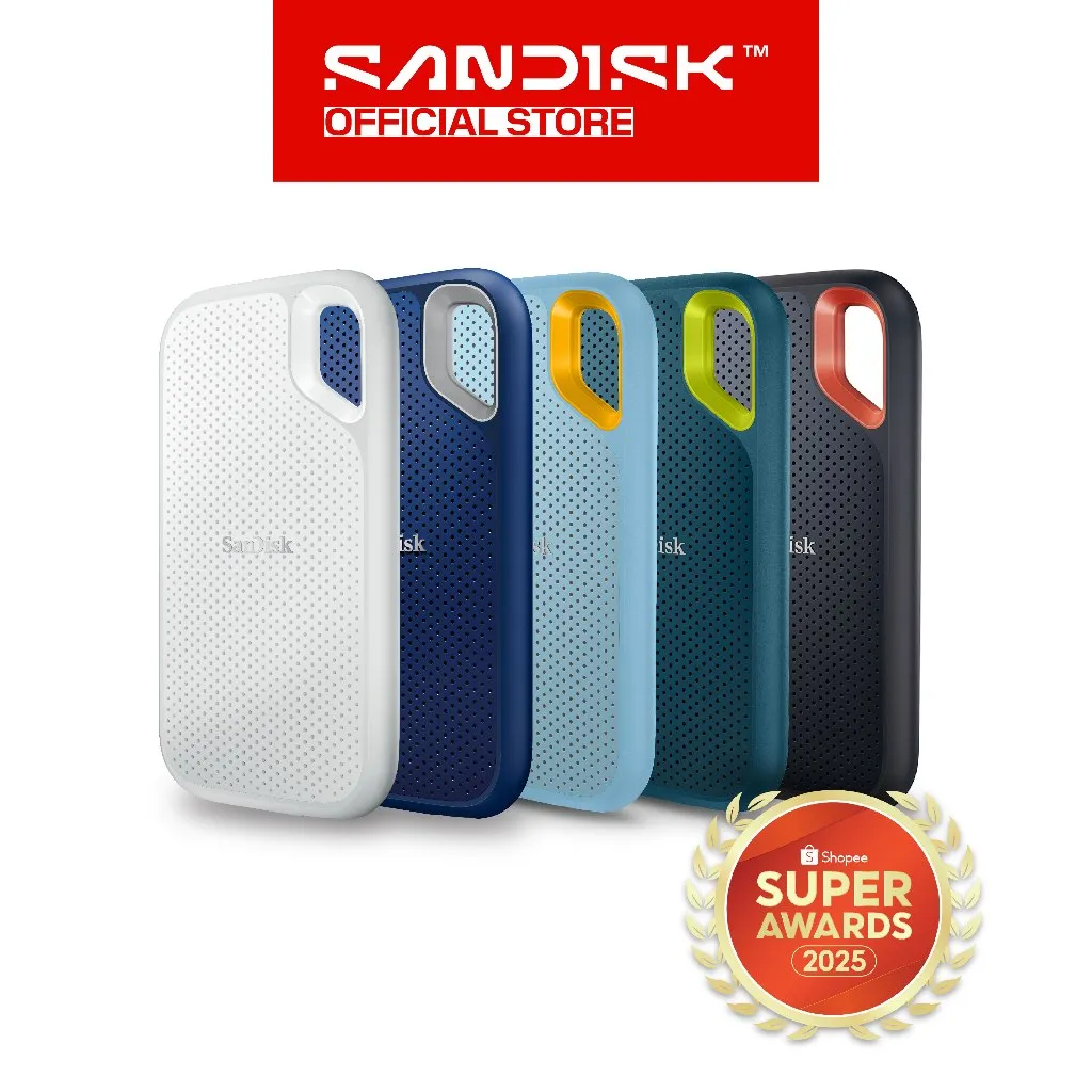 SANDISK Extreme Portable SSD E61 1TB / 2TB / 4TB / 8TB Type-C USB 3.2 V2 (Up to 1050MBps) - Free Premium Case
