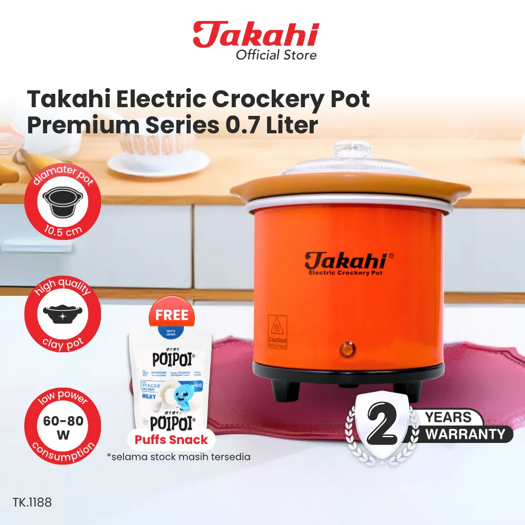 Instant / Sameday Takahi Electric Crockery Pot (Premium Series) 0.7 L