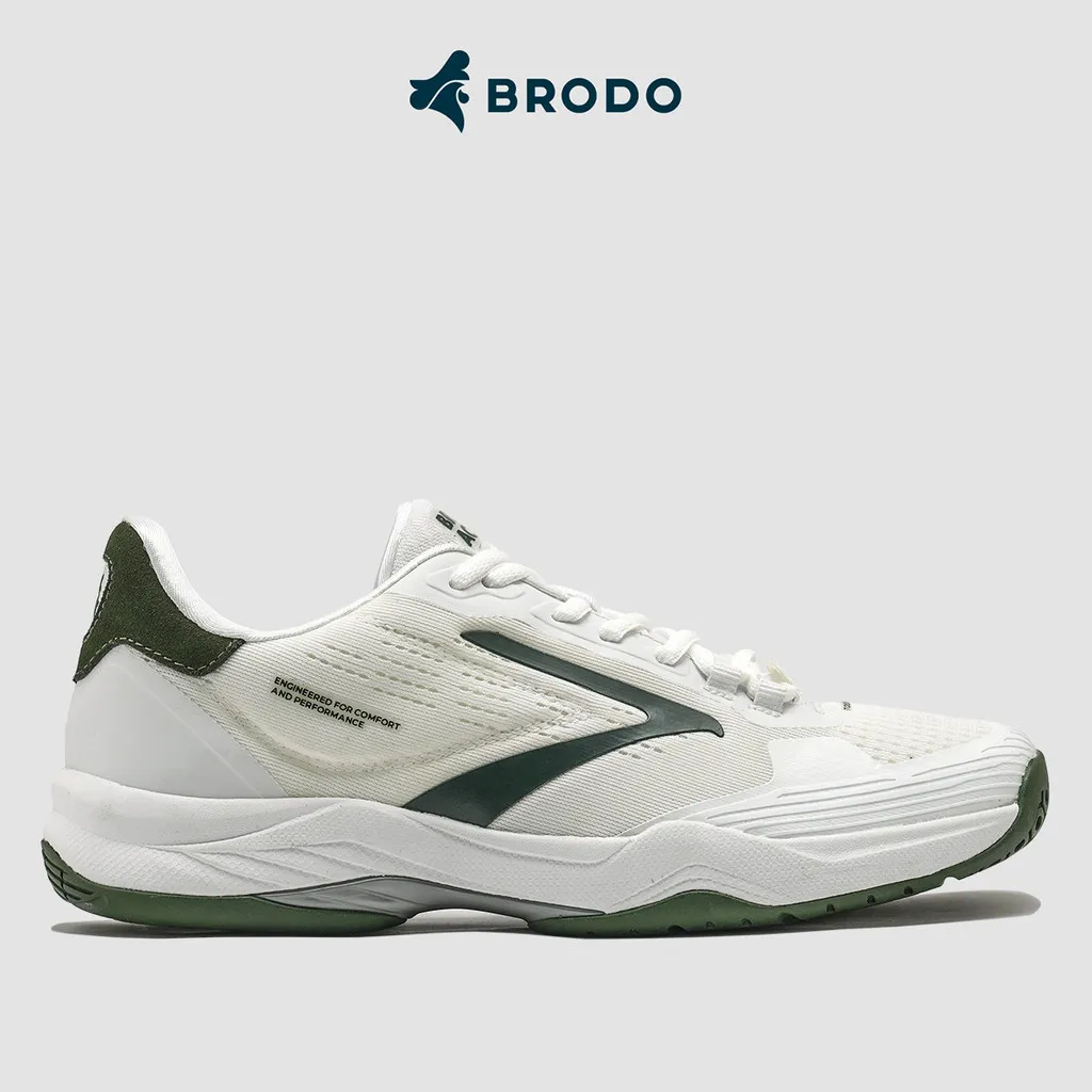 BRODO - Active Stance Tennis Padel White Olive