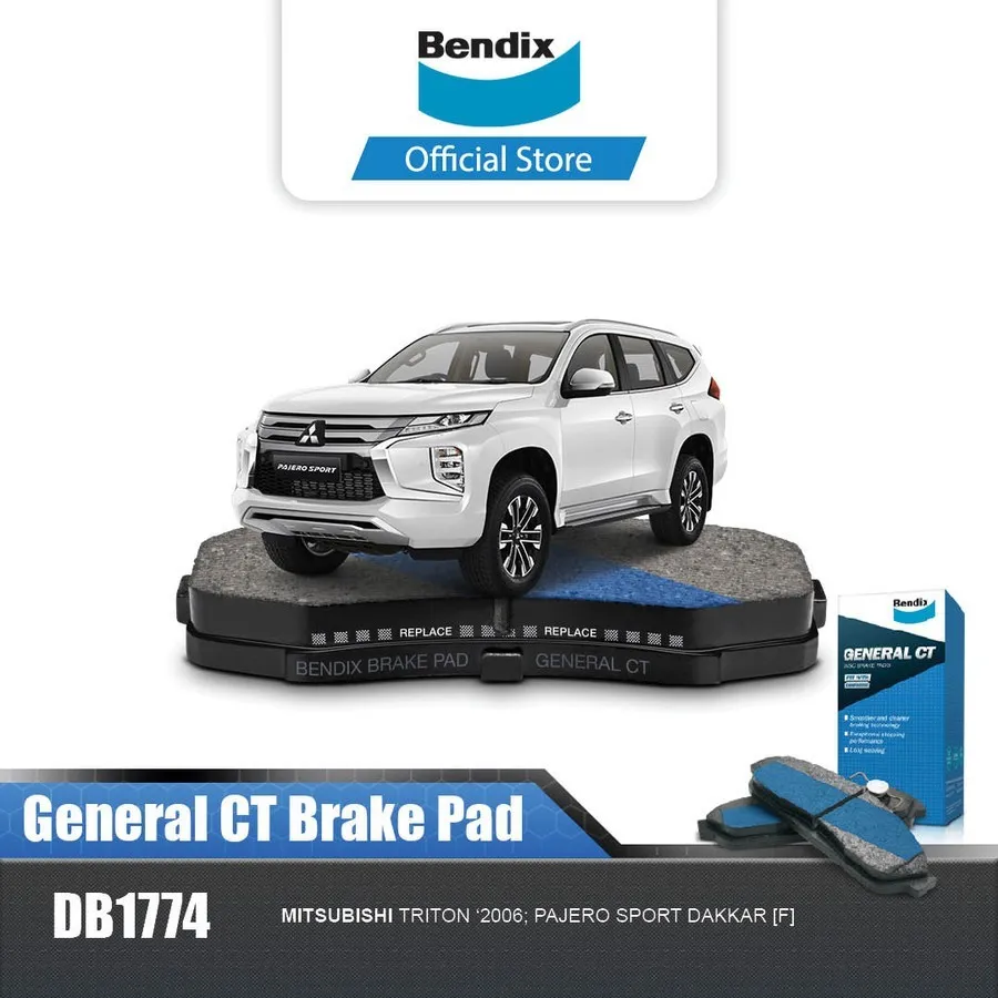 Bendix Kampas Rem Depan Mobil Mitsubishi Pajero Sport Dakkar Under 2015 DB1774GCT