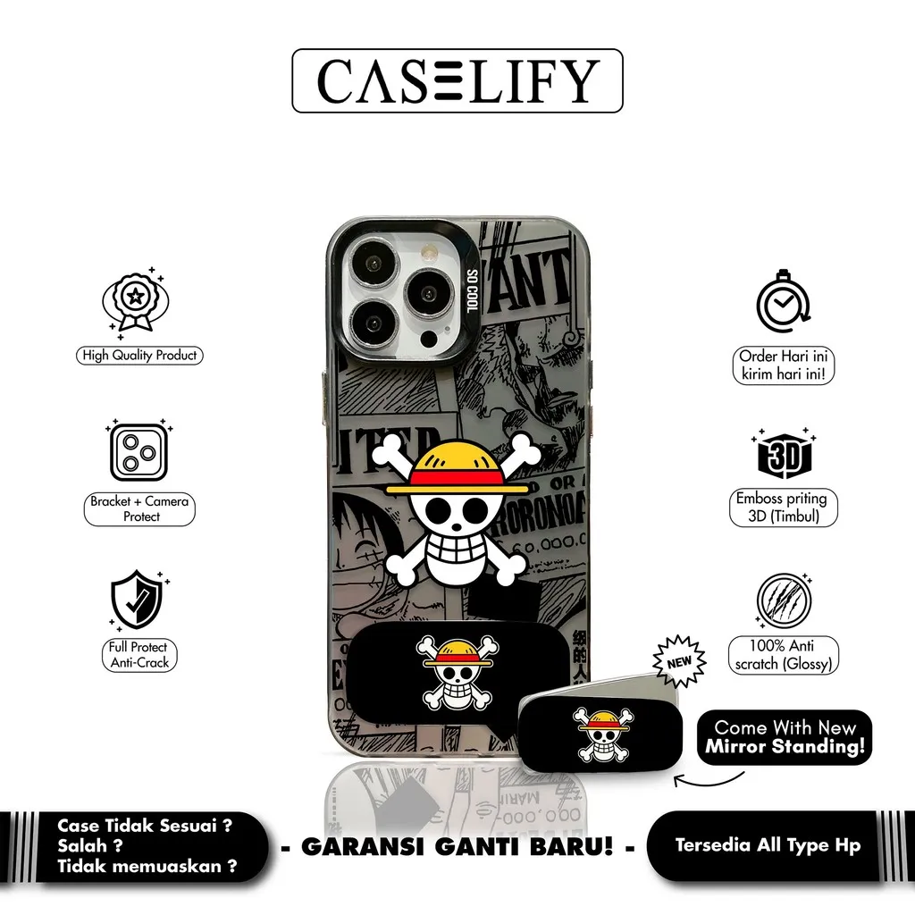 CASELIFY all type casing imd one piece icon case iphone samsung oppo vivo xiaomi redmi realme infinix poco huawei casing silikon ponsel hp softcase hardcase softcase anti crack kuning shock banting cute lucu keren