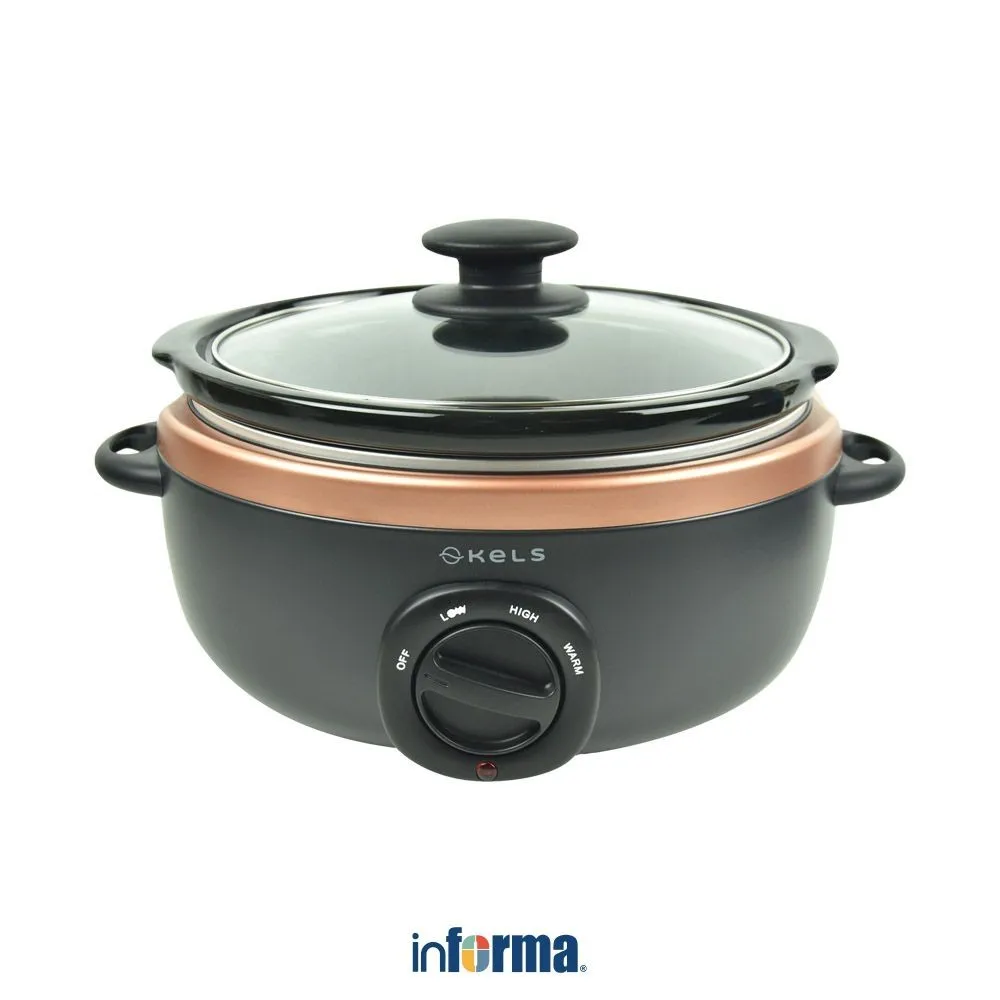 Informa Kels 3.5 ltr Havana Slow Cooker - Hitam Alat Kuah Sup Elektrik Peralatan Masak Perlengkapan Dapur Slow Cooking Masak Rendah Panci Elektrik Panci Presto Listrik