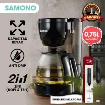 SAMONO Mesin Kopi Multifungsi 2IN1 Kapasitas 750 ML 600Watt SW-CMB06A