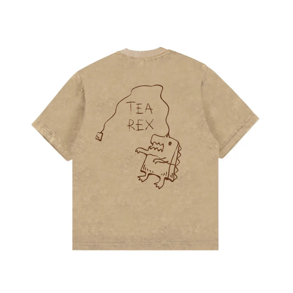 Onoma Katun Bangkok - Oversized Tshirt Wash Tea Rex Cream - Kaos