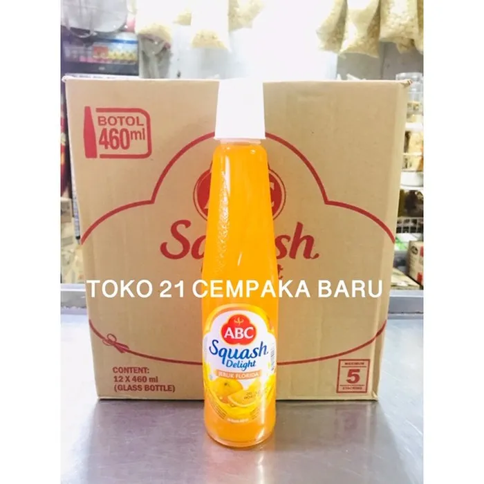 Sirup ABC Squash Delight Rasa Jeruk Florida 1 KARTON isi 12 BOTOL |Syrup Sirup ABC Jeruk Murah Promo