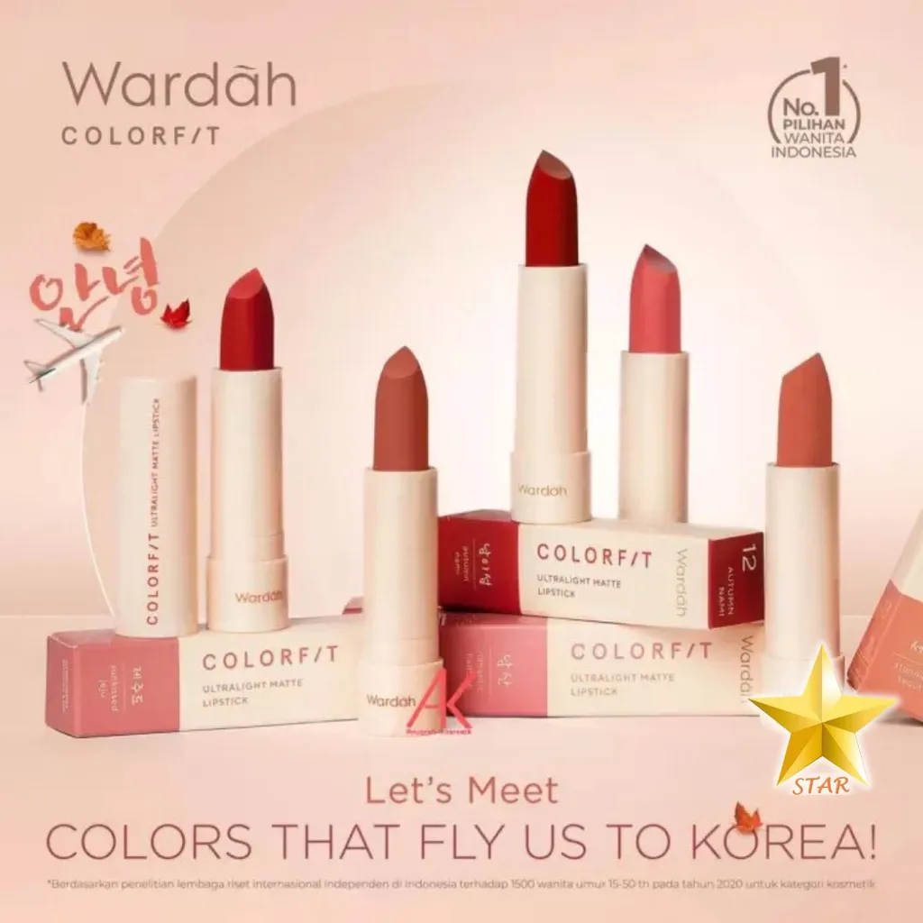 AS Wardah Colorfit Ultralight Matte Lipstick Lipstik Ultra Light