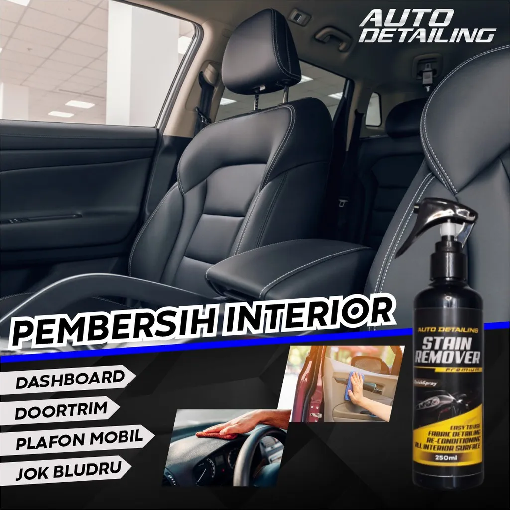 Pembersih Noda Jok Kulit Bludru Dashboard Karpet dan Plafond Mobil Stain Remover - Auto Detailing Store