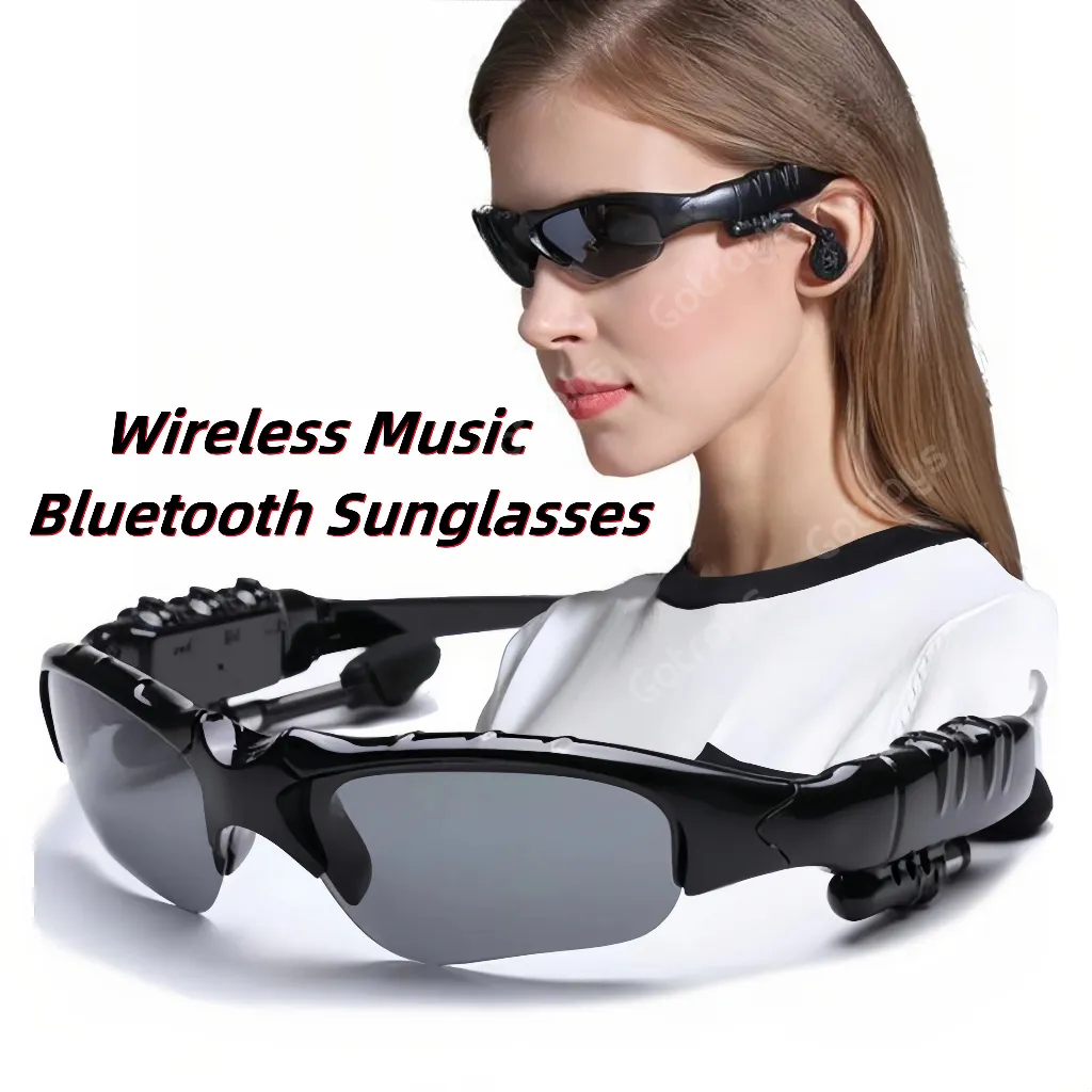 Gotrays Smart Glasses Wireless Sunglasses Outdoor Kacamata Calling Music Anti-Blue Eyeglasses MP3