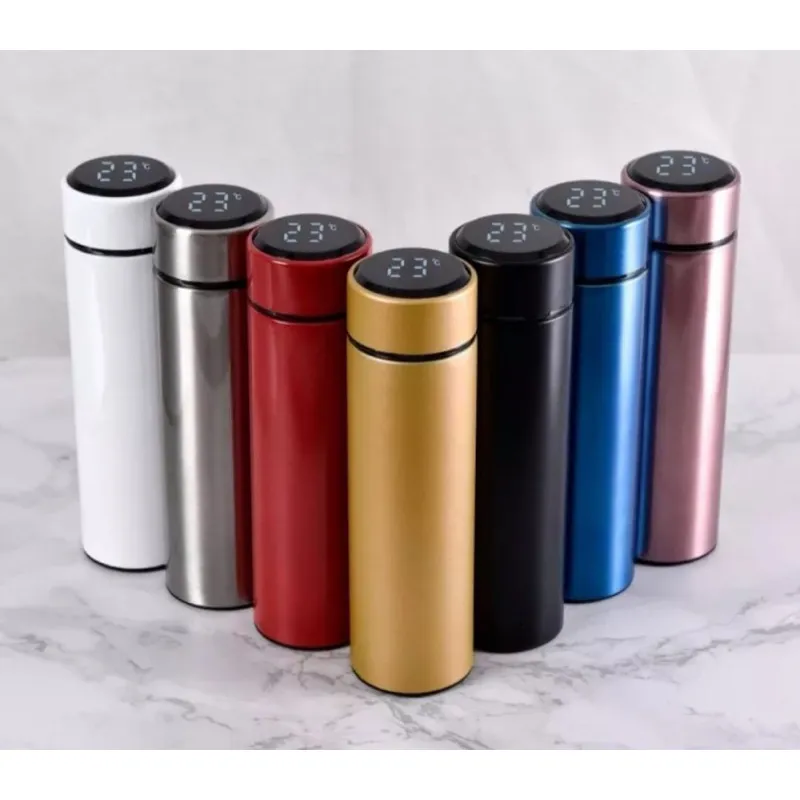 Botol Minum Thermos Dengan Pengukur Suhu Panas dan Dingin / Thermos Led Smart Cup Temperature Display 500ML