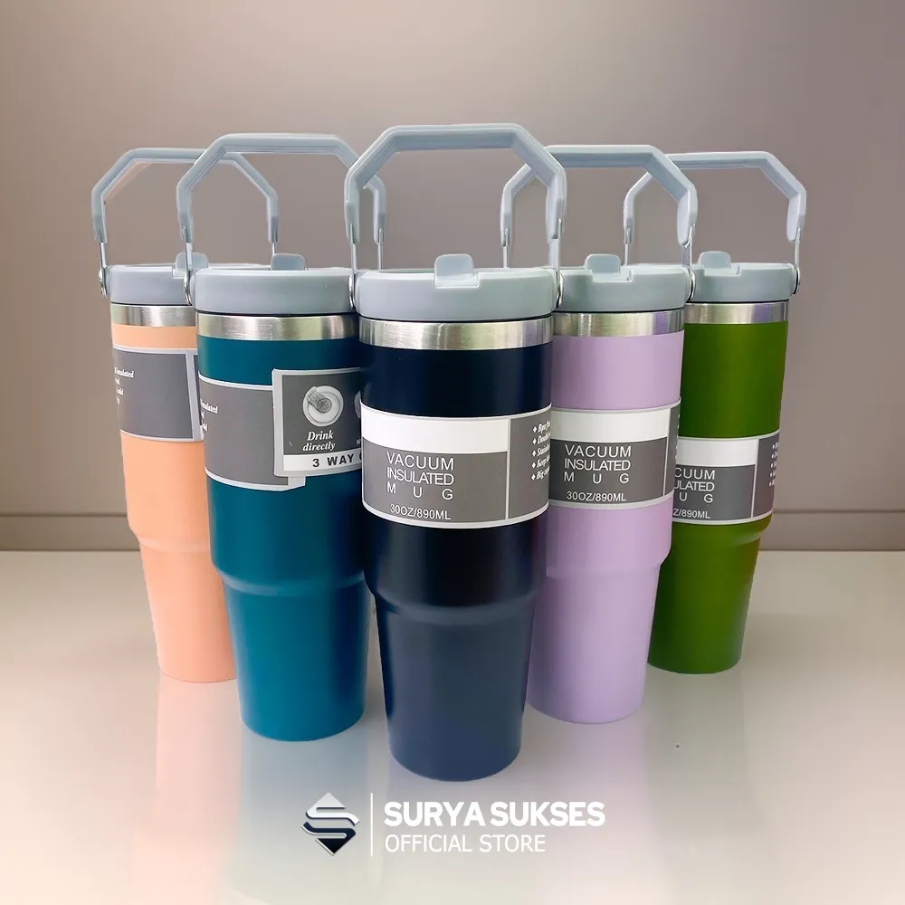 THERMOS VIRAL ANAK SEKOLAH PREMIUM DESAIN WITH HANDLE VACUUM INSULATED KAPSITAS - 2 CARA MINUM