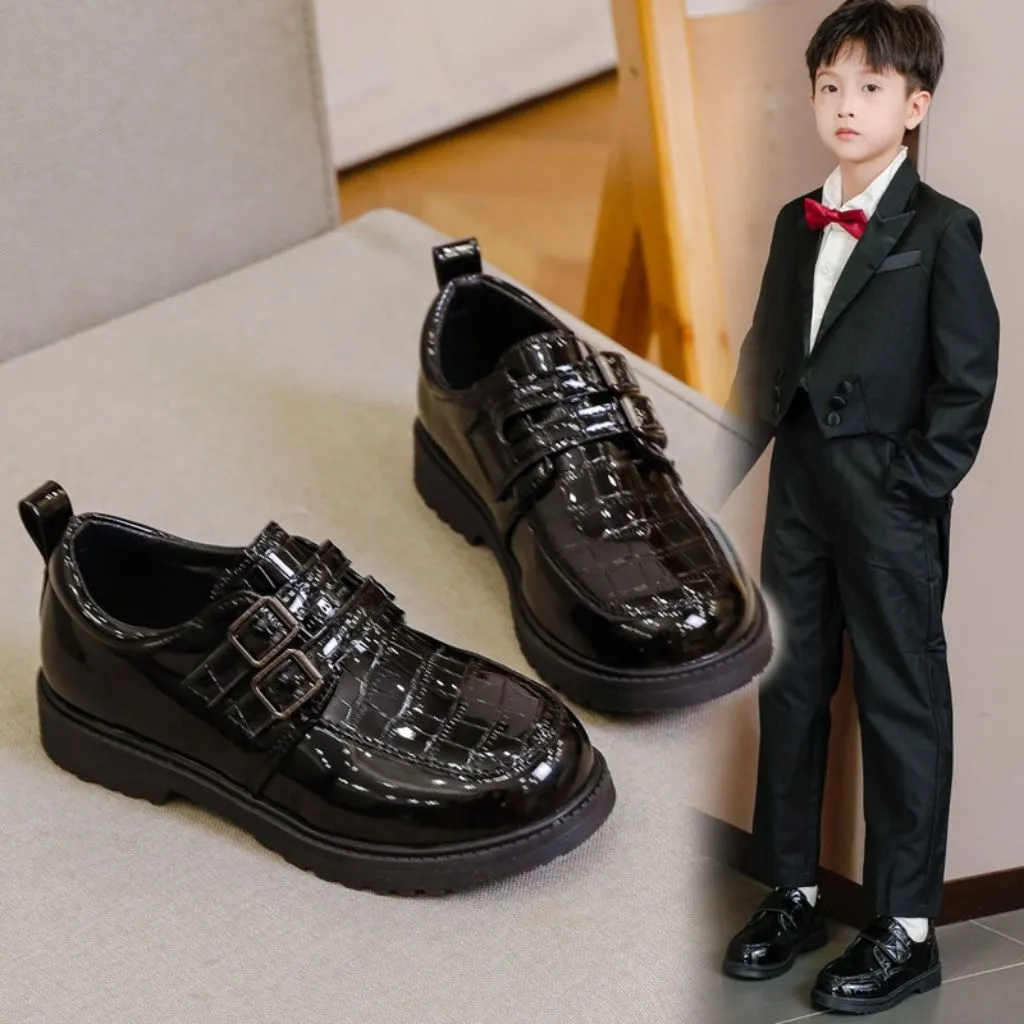 [Mommyhoky] SP322-Sepatu pesta anak laki-laki Sepatu Casual anak import Sepatu pantofel anak laki-laki Sepatu formal anak cowok import Sepatu kulit anak laki-laki import