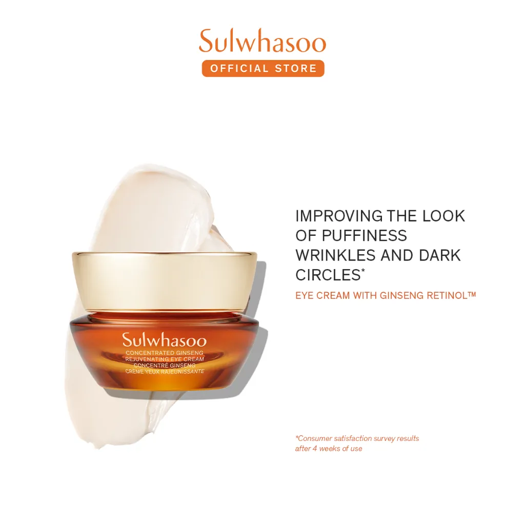 Sulwhasoo Concentrated Ginseng Rejuvenating Eye Cream 15ML - Krim Mata, Ginseng Retinol, Anti Aging, Perawatan Mata