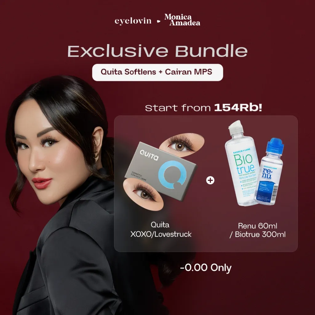 [Eyelovin x Monica Amadea] - Exclusive Bundle Quita + Solution & Drops - Bold Makeup Look