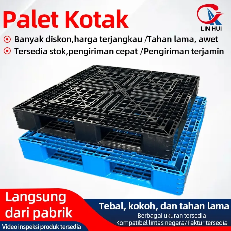 LIN HUI Palet plastik ukuran 110×110×15cm double deck Palet plastik berkualitas tinggi Palet plastik