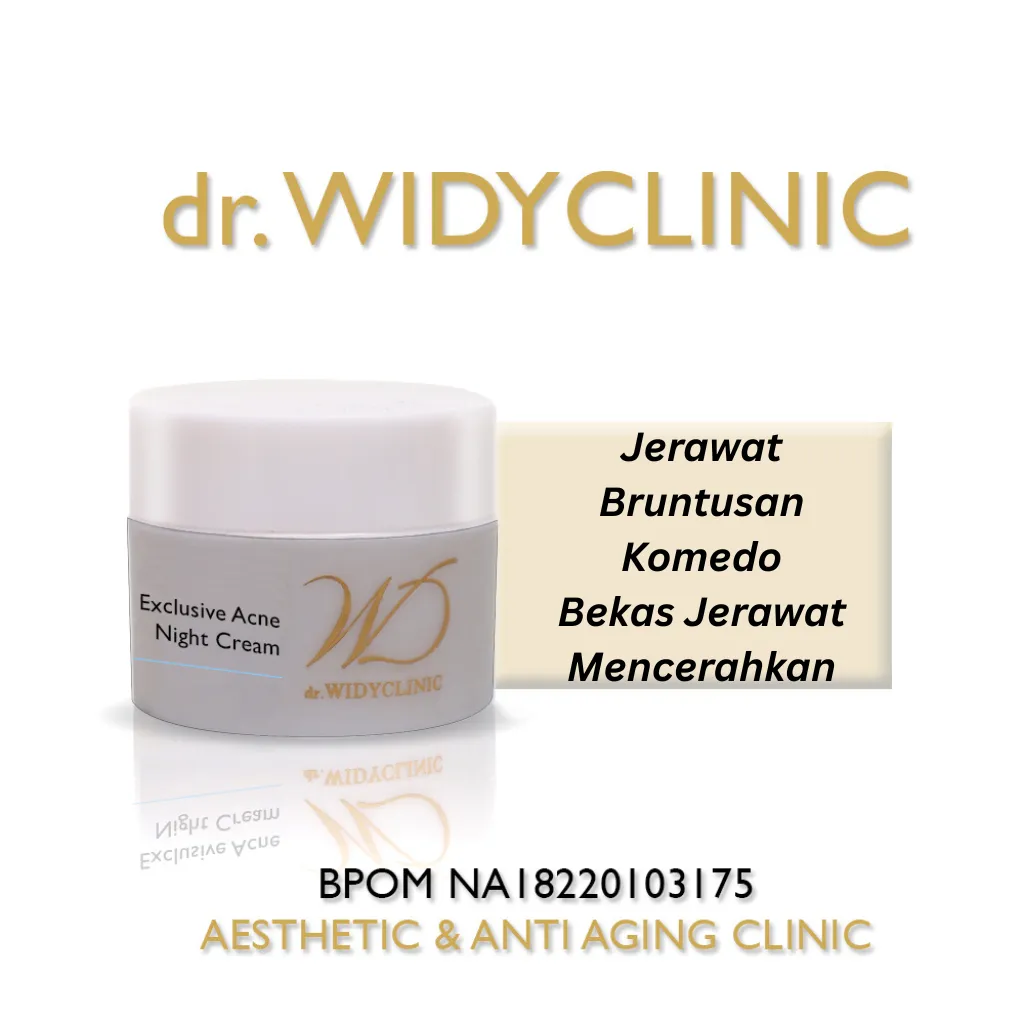 Exclusive Acne Night Cream dr Widy Clinic Krim Malam Jerawat Glowing Mencerahkan Semua Jenis Kulit