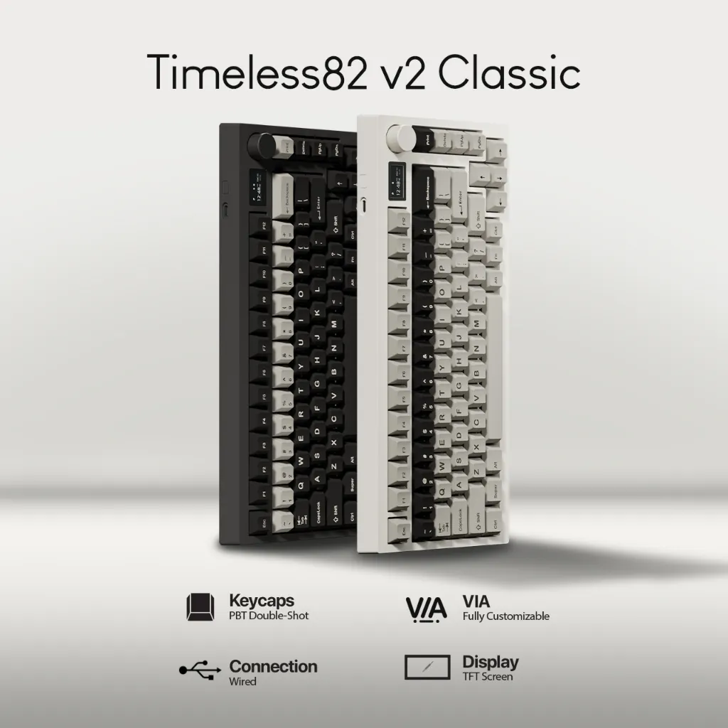 Noir Timeless82 v2 Classic Edition Mechanical Keyboard Gasket Mount