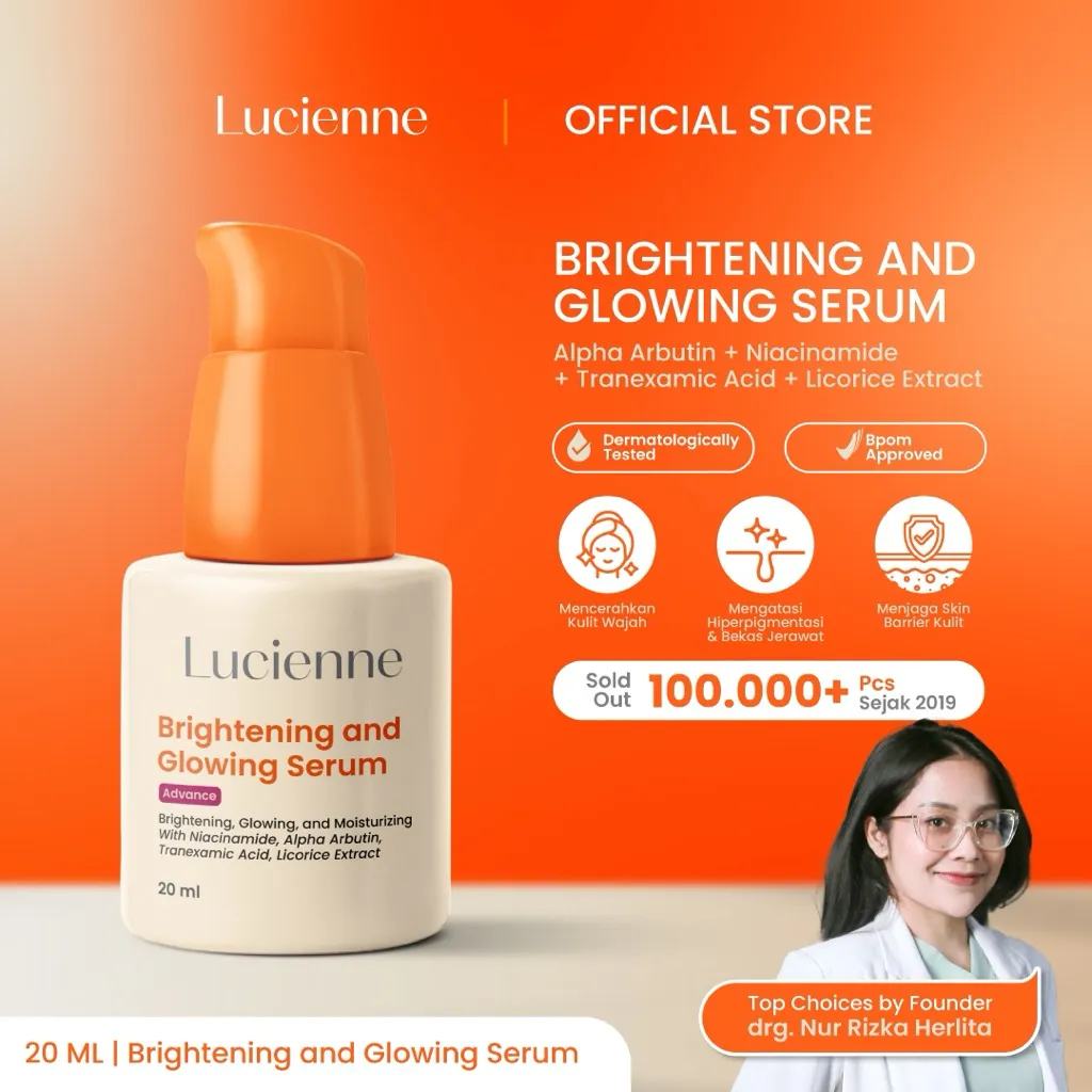 Lucienne Brightening and Glowing Serum - Serum Pemutih Wajah / Serum Glowing