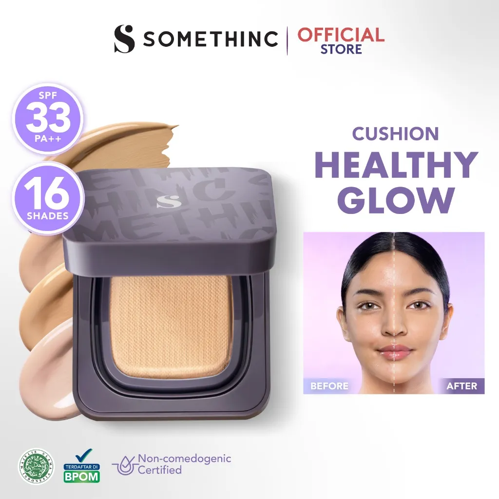 SOMETHINC COPY PASTE BREATHABLE MESH CUSHION SPF 33 PA++ - Cushion Dengan Healthy Glow Finish, Ringan Di Wajah & Tahan Lama | Non-Comedogenic, Memproteksi Wajah Dari Sinar Matahari, Dan Tidak Menyumbat Pori Serta Mengandung skincare
