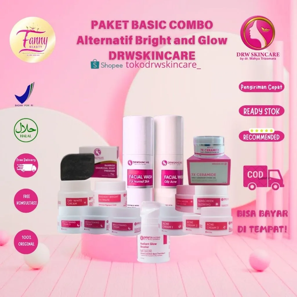 DRW Skincare Paket COMBO NIGHT CREAM / Alternatif [ Jerawat / Bekas Jerawat / Flek / Kusam ]