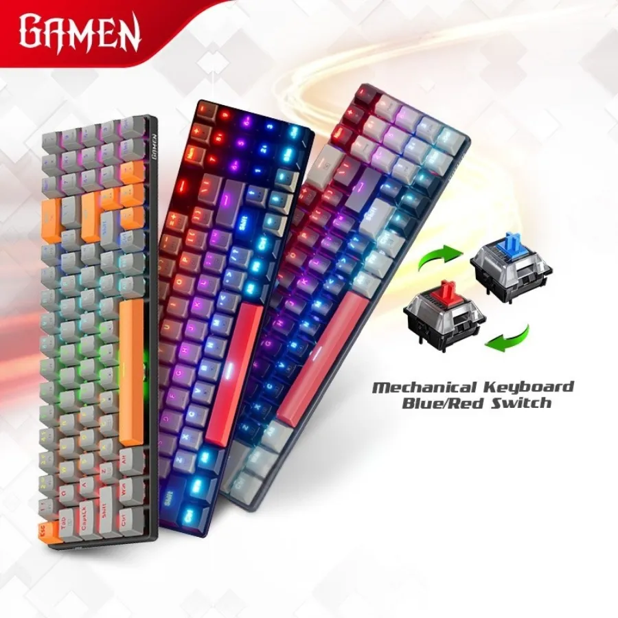 GAMEN Keyboard Gaming Mechanical 78 Keys Titan Elite 75% Layout Ergonomic Design Hot-Swappable Anti-Ghosting Semua Tombol Up to 50M Clicks Keyboard PC Laptop Original