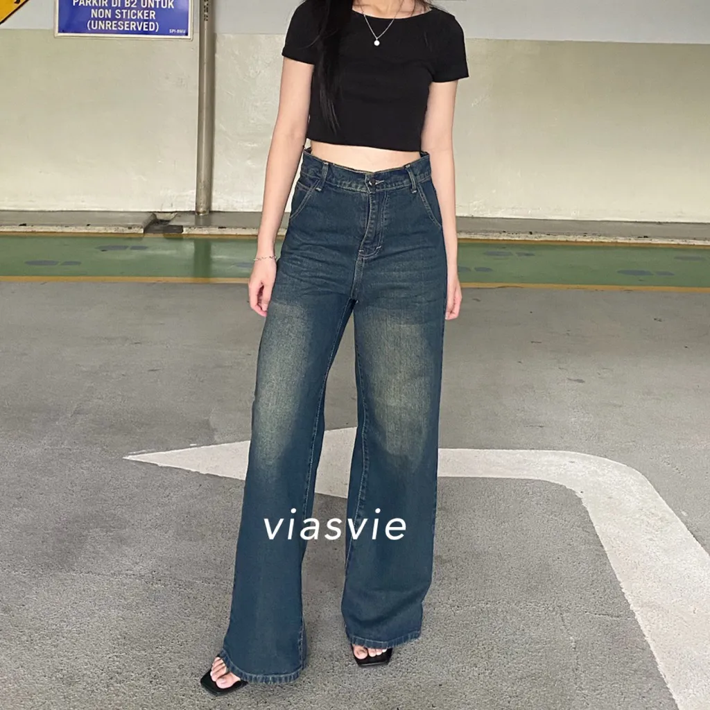 Viasvie - Ella Wide Leg Jeans