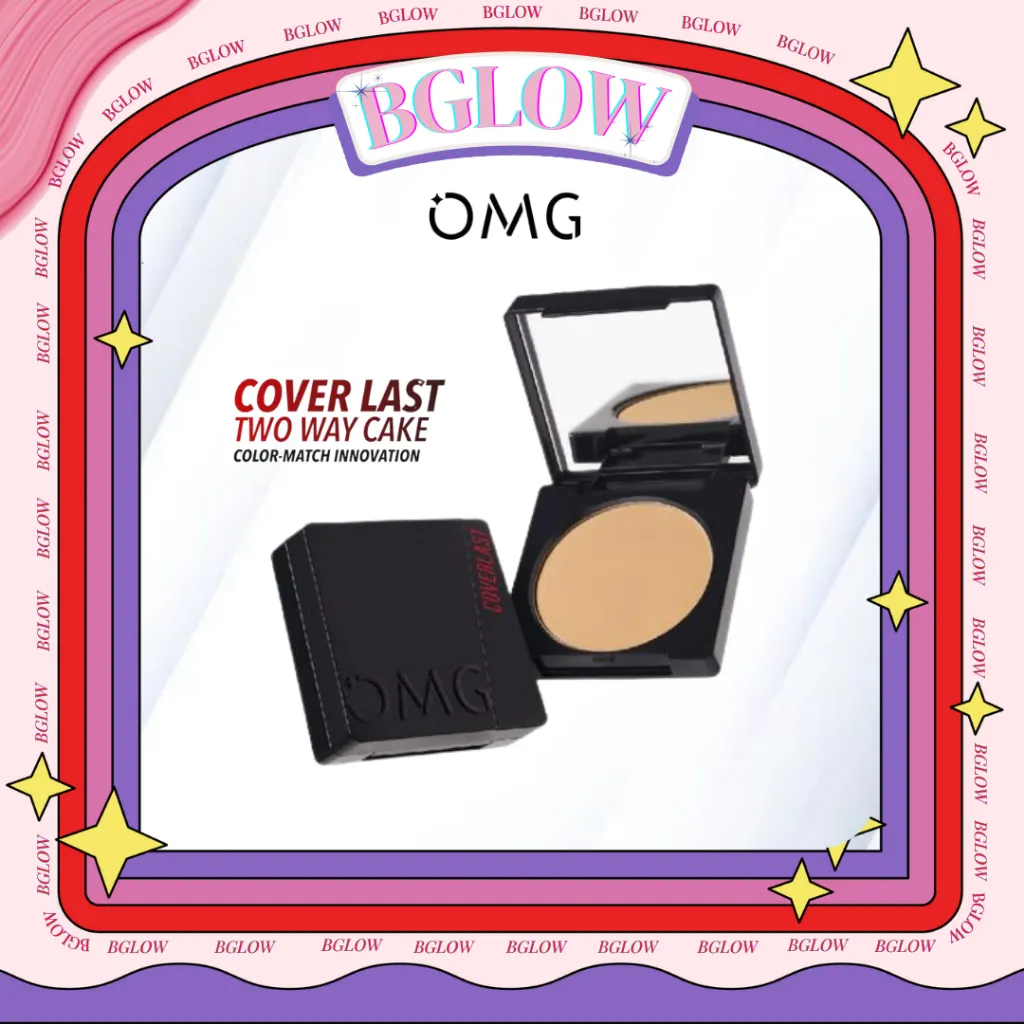 OMG Oh My Glam Coverlast Two Way Cake 12 g - Bedak Padat Kontrol Minyak awet tahan lama |  OMG TWC 21W LIGHT OMG TWC 32N NATicon tick bold OMG TWC 21W SAND BGLOW BEAUTYGLOWING
