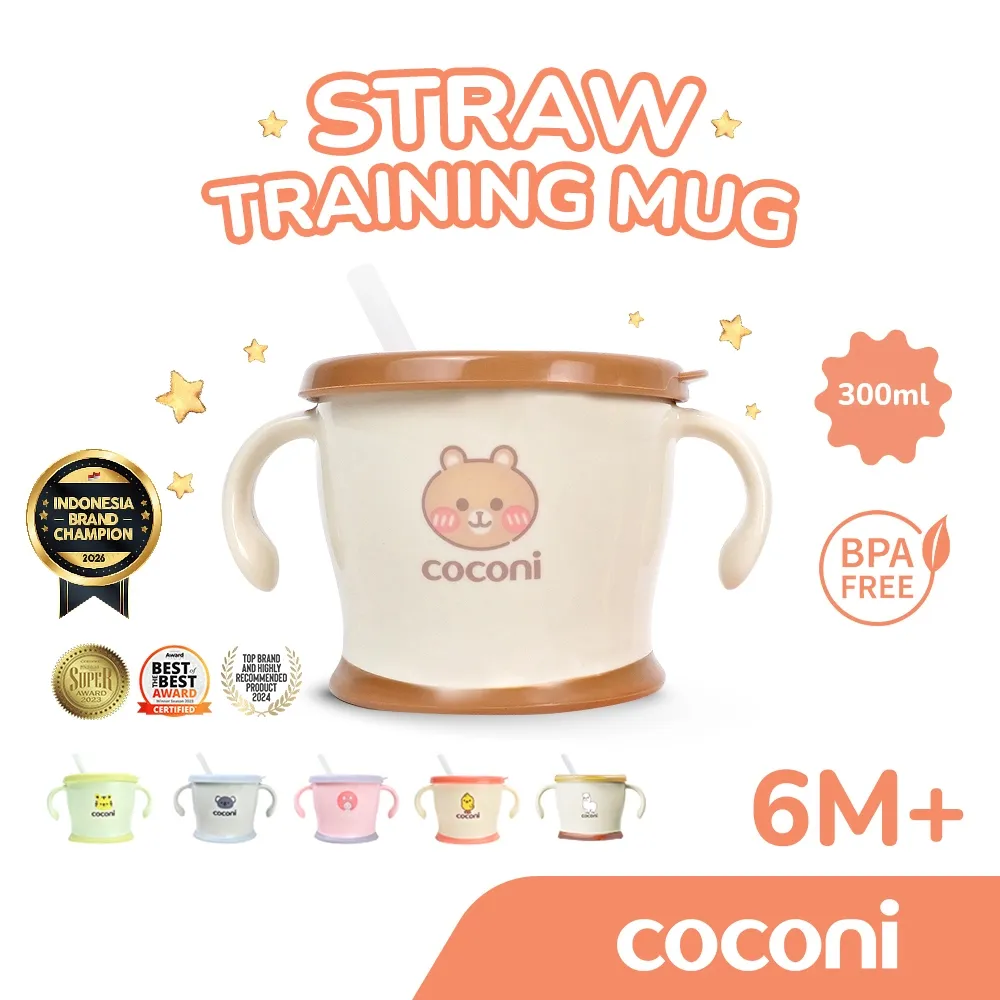 COCONI Early-age Straw Training Mug | Gelas Sedotan Bayi Anak