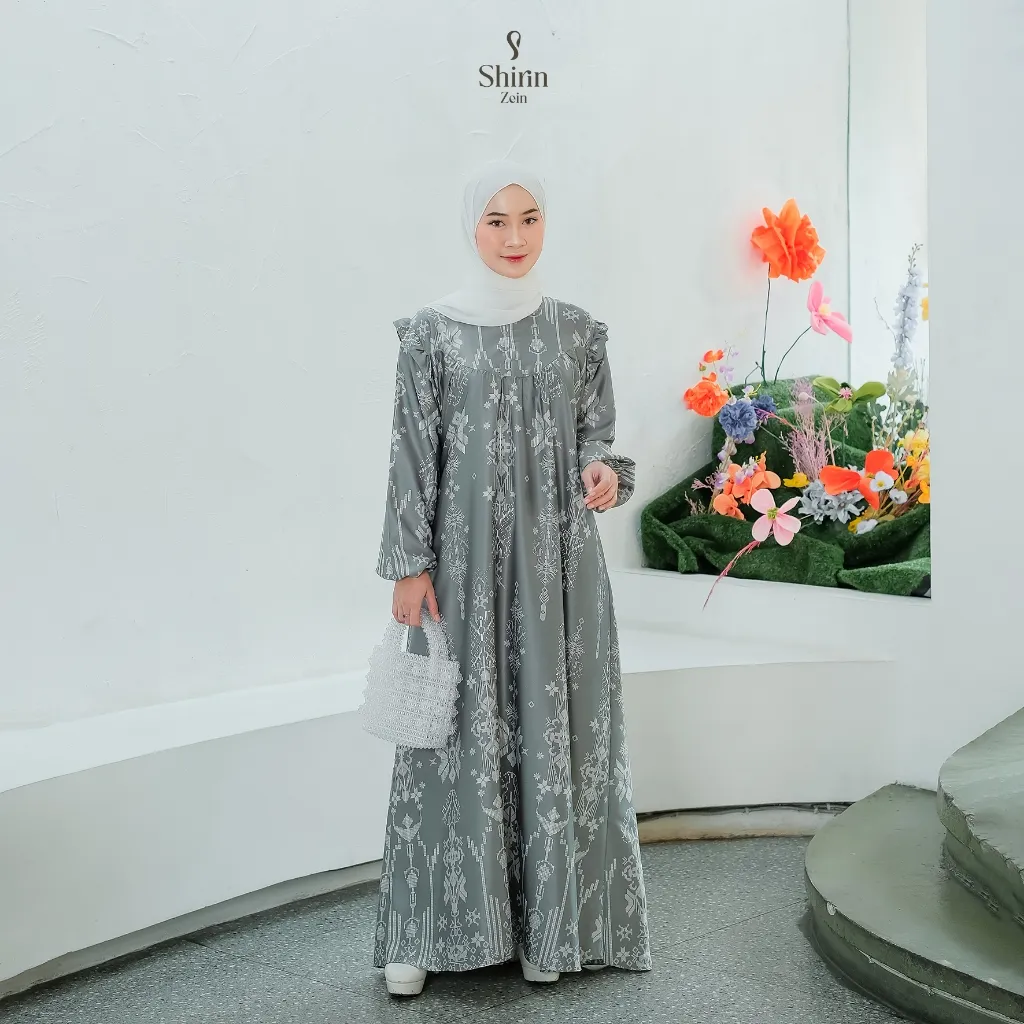 Gamis Dress Muslim Wanita Terbaru Busui Jumbo Size S - 3XL Shirin Zein Thalia