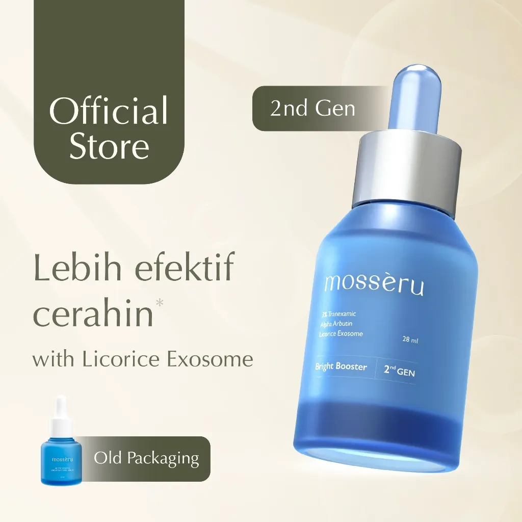 2nd Generation MOSSÈRU 3% Tranexamic Bright Booster Serum | Tranexamic Acid | Niacinamide | Brightening Serum | Menenangkan Kulit Kemerahan | Pudarkan Flek & Melasma  | Serum Bekas Jerawat | Menghidrasi Kulit | Meratakan Warna Kulit