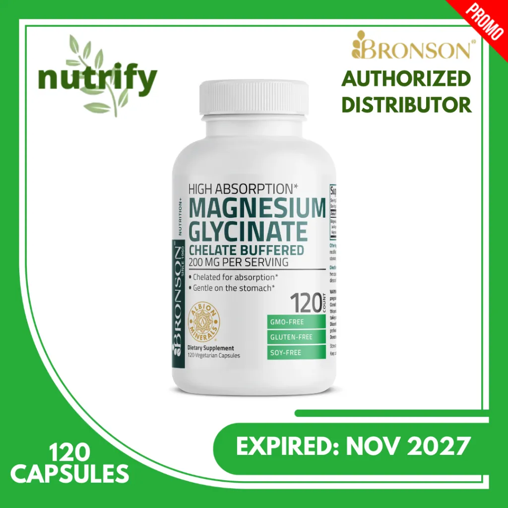 Bronson Magnesium Glycinate 200 mg 120 Kapsul