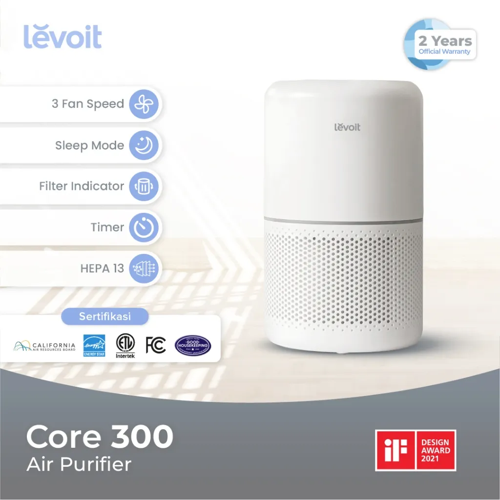 Levoit Air Purifier Core 300 True HEPA Original Filter H13 Pembersih Udara