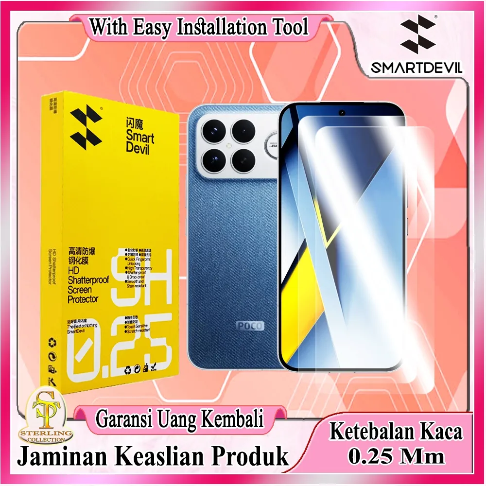 SmartDevil Tempered Glass Poco F8 Pro / Ultra  F7 easy Aplikator isi 2 pcs glass original