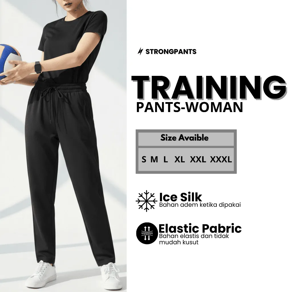 STRONG PANTS Celana Olahraga Wanita Training stretch Pants Celana Panjang Scuba Celana Olahraga Sport Voli