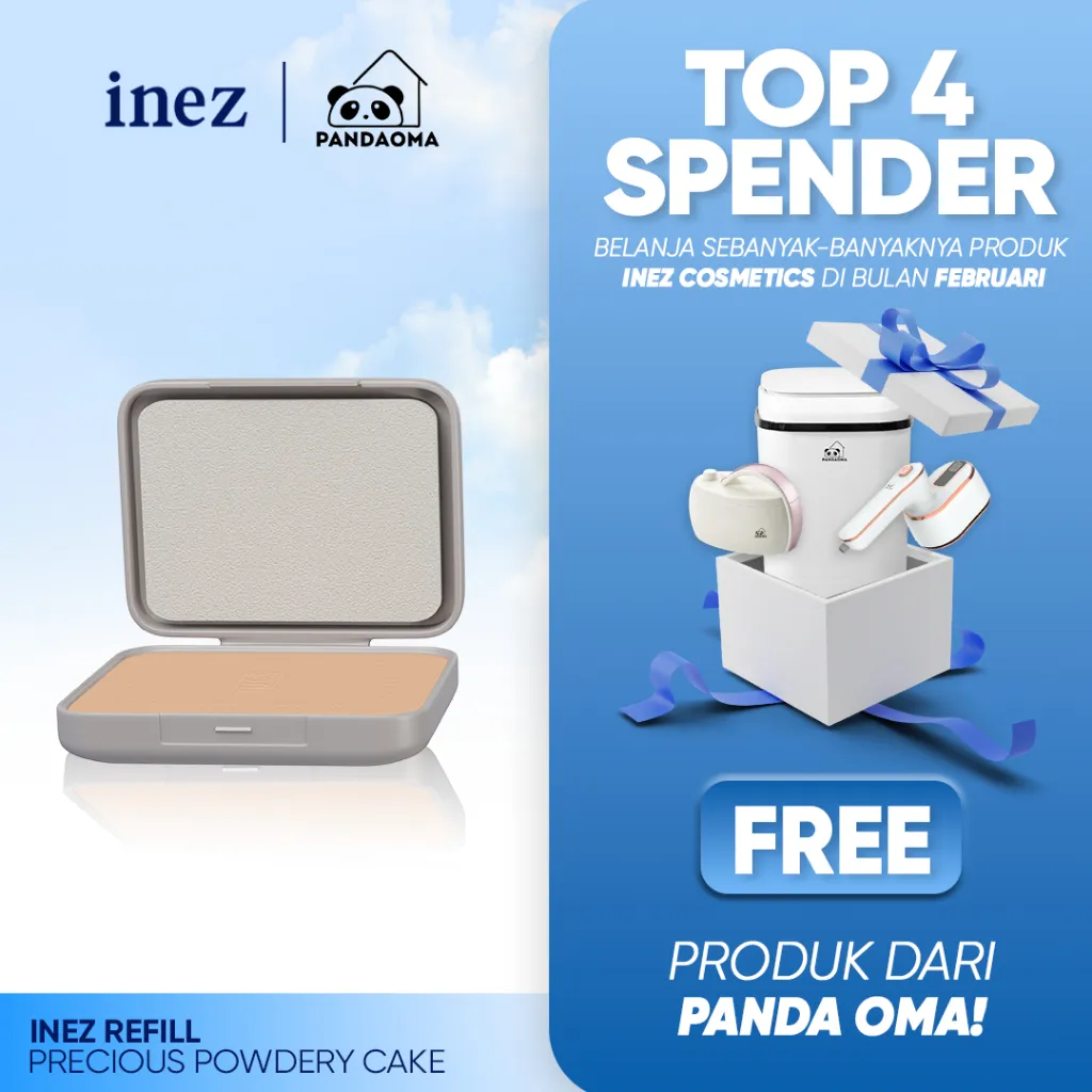 Inez Refill Precious Powdery Cake /PPC / Two Way Cake /Pressed Powder/ Bedak Padat / Isi Ulang Bedak
