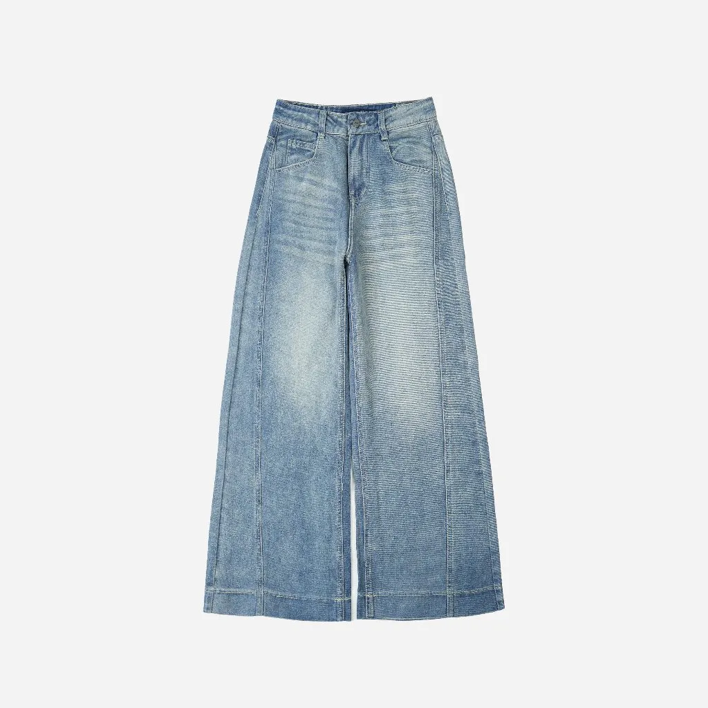 Elaris Jeans - Wide Leg Jeans Regular | Celana Jeans Wanita Longgar Royal Blue