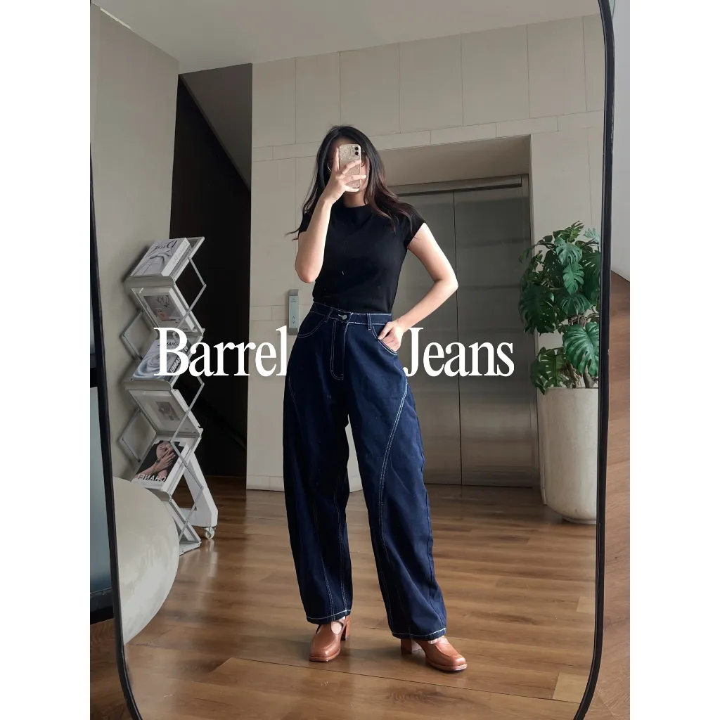 LAFORE - CL625 Barrel Denim Pants | Celana Jeans Wanita