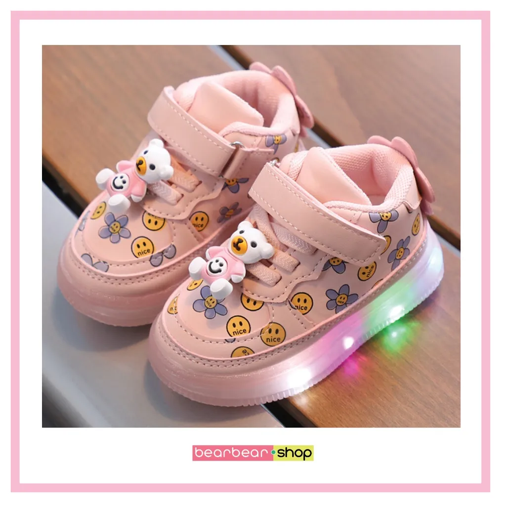 SEPATU BOOTS LED BEAR / SEPATU LED / SEPATU ANAK LAKI LAKI / SNEAKER ANAK PEREMPUAN - BEARBEARSHOP