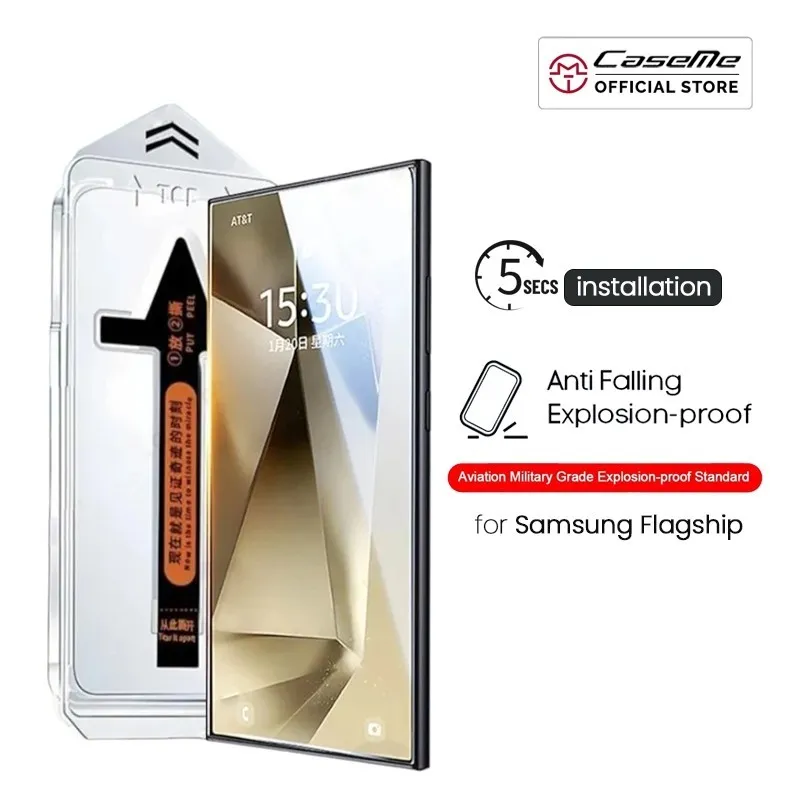 Caseme Tempered Glass Superfit Samsung S25 S24 S23 S22 ULTRA PLUS Easy Install Anti Gores Anti Spy