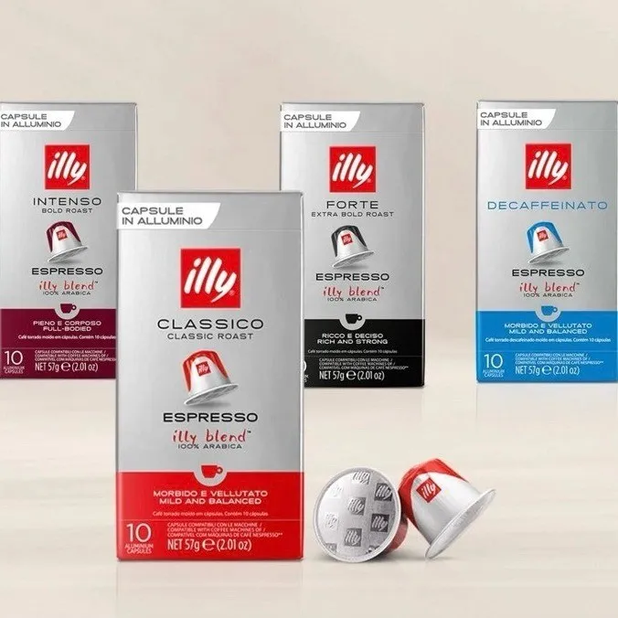 Illy Classico Nespresso Coffee Capsule - Classic Roast dan Decaffeinato - Isi 10 Kapsul
