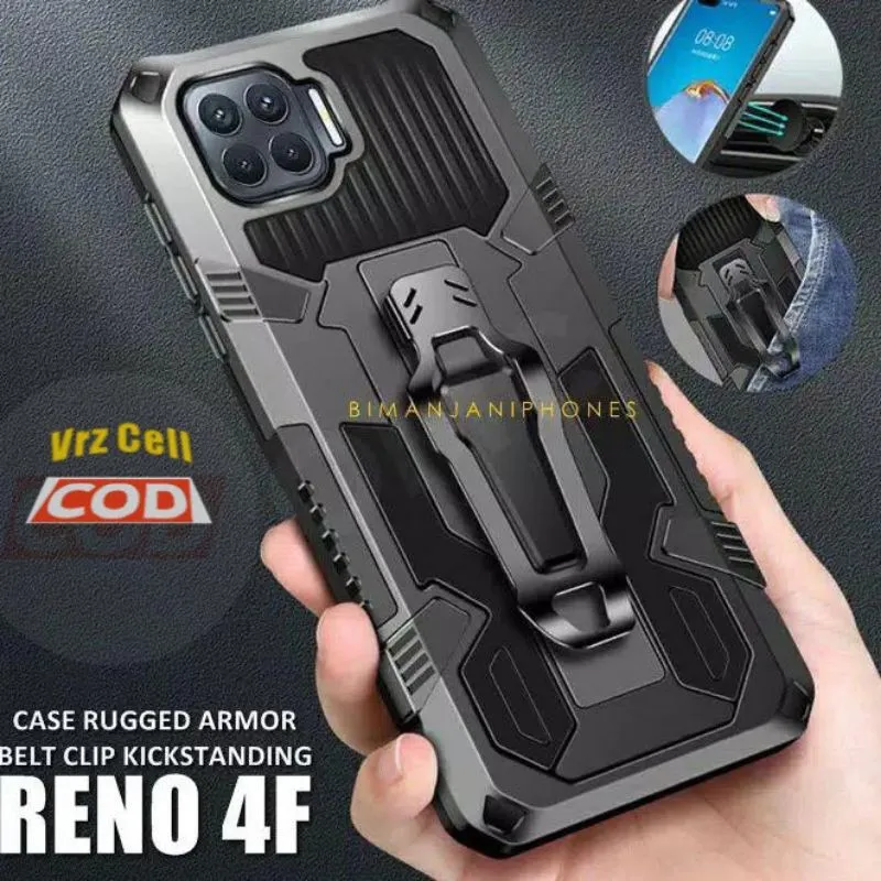 Oppo Reno 4 4F 4 F / Reno 2F / 5 5F 6 4G & 5G / RENO 7 (4G) OPPO A77S A93 Hard Case Belt Clip Robot Transformer Soft Case Hybrid Leather Flip Cover Standing Hardcase Armor Kick Stand Phantom Softcase Fiber Silikon Rugged Silicon Casinghp CaseHp Casing Hp