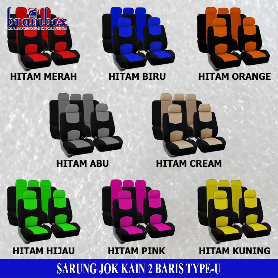 Sarung Jok Mobil Universal Sedan dan Citycar Type U - Cover Jok Kursi Mobil - Baju Jok Mobil