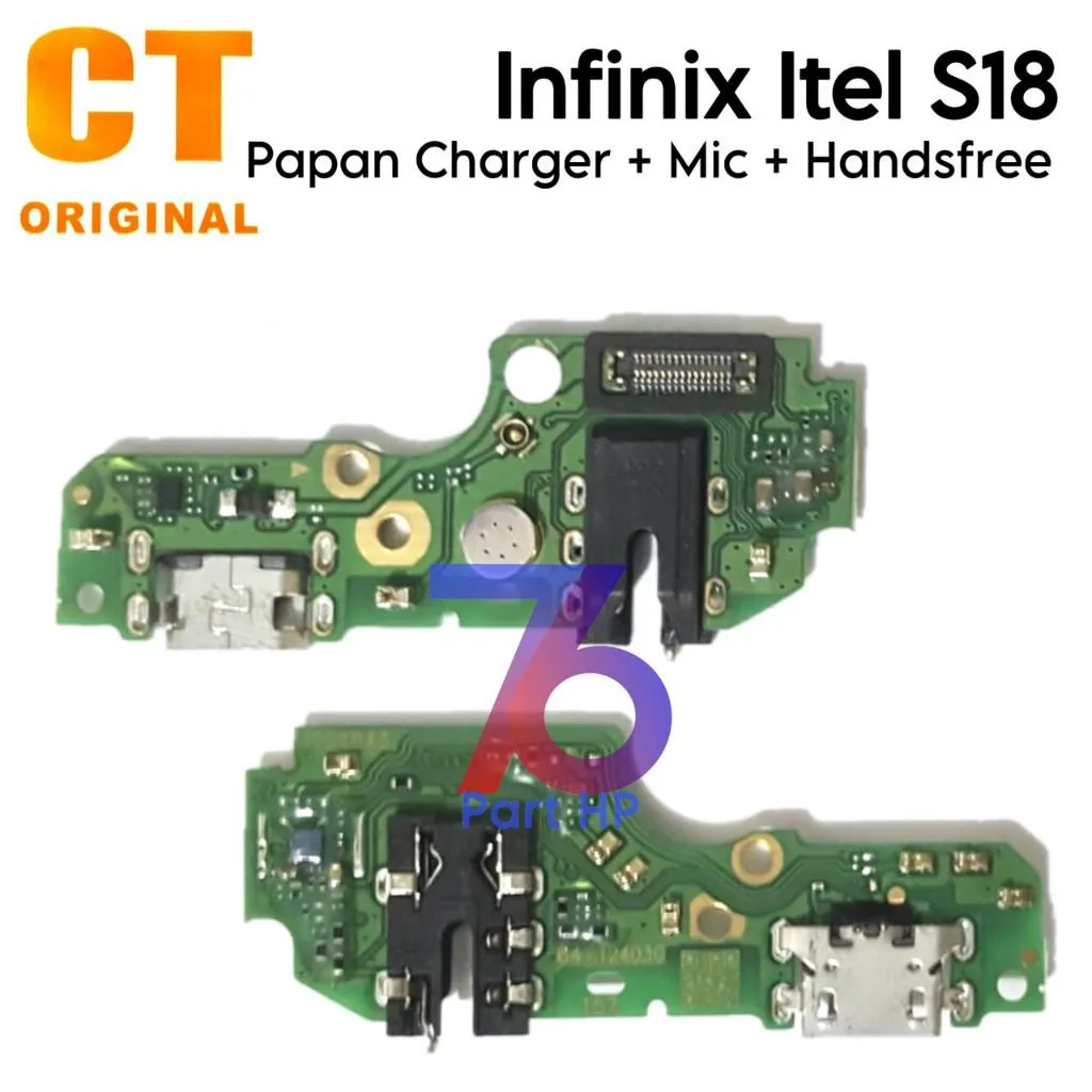 Papan Konektor PCB Charger Mic + handsfree INFINIX ITEL S18 - Flexible Flexibel Fleksibel Fleksible Konektor Connector Cas Charge Casan Charging Mic H/F