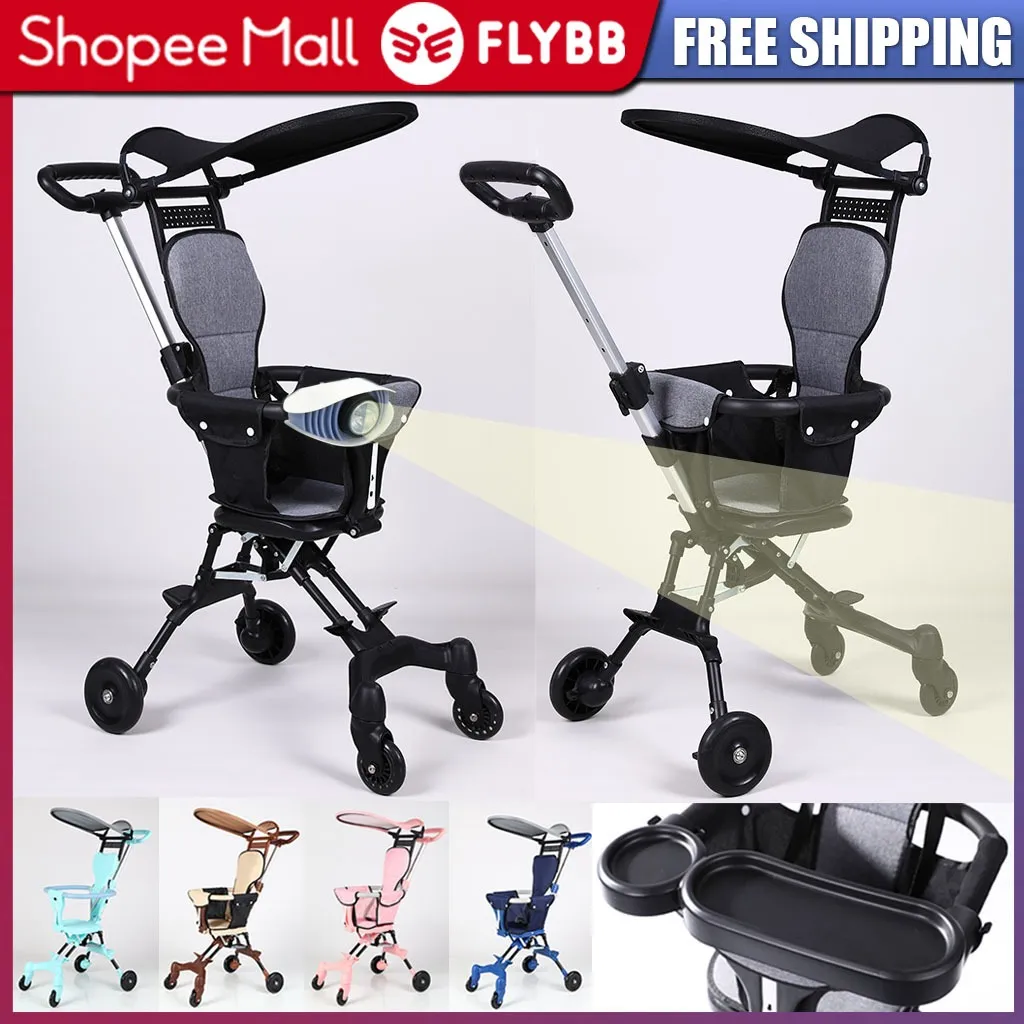 [Garansi 30 hari]  FLYBB Magic Stroller Baby Lipat 2 Arah Travel Lightweight Foldable (Sepeda Motor Dapat Dibawa)
