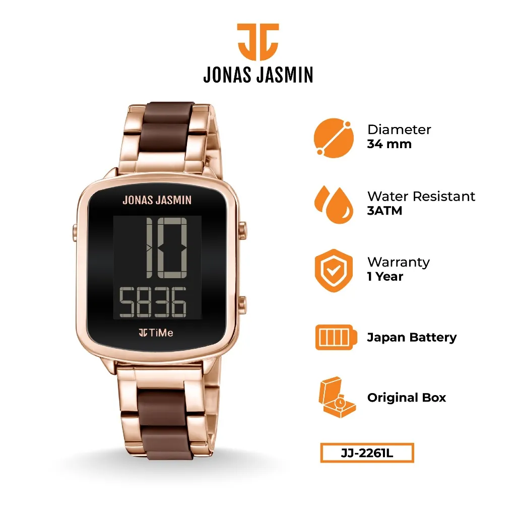 Jonas Jasmin - Jam Tangan Wanita Digital JJ-2261L Include Box Fullset