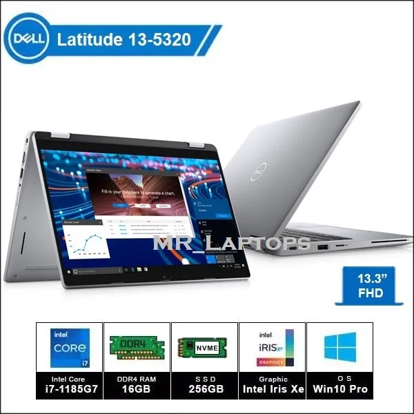Laptop TOUCHSCREEN Dell Latitude 5320 Core i7 Gen 11 IRIS Xe Ram 16GB SSD 1TB SSD