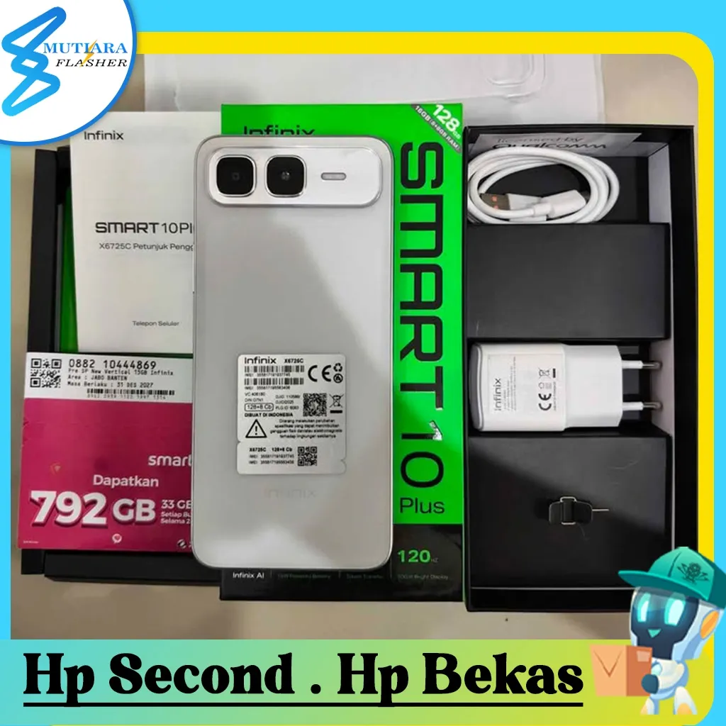 Infinix Smart 10 Plus Ram 8GB Rom 128GB Second Original